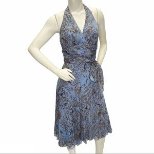 Carmen Marc Valvo Collection Silk Halter Dress